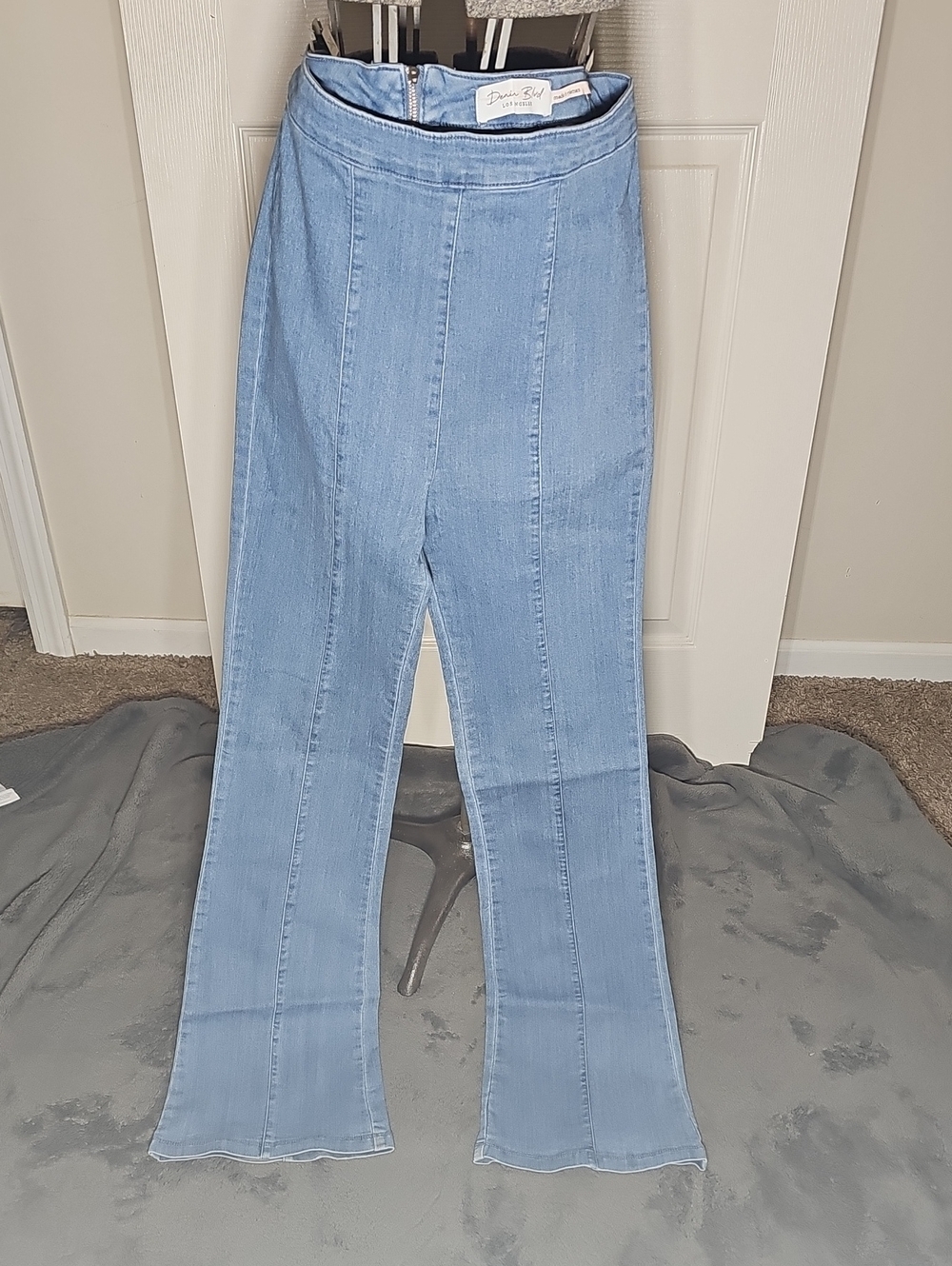 Denim Blvd Los Angeles High Rise Stretch Flare Leg Jeans Size L 29 Waist